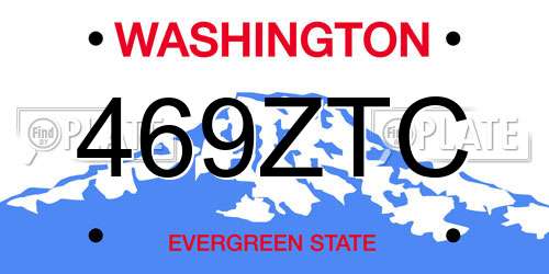 469ZTC Washington License Plate