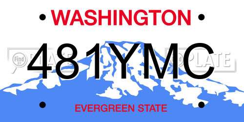 481YMC Washington License Plate