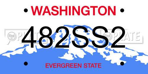 482SS2 Washington License Plate