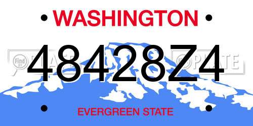 48428Z4 Washington License Plate