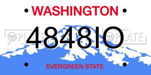 4848IO Washington License Plate