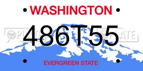 486T55 Washington License Plate