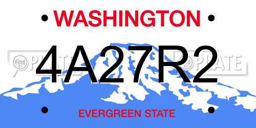 4A27R2 Washington License Plate