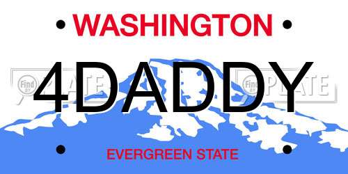 4DADDY Washington License Plate