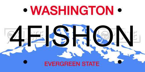 4FISHON Washington License Plate