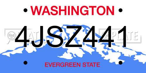 4JSZ441 Washington License Plate