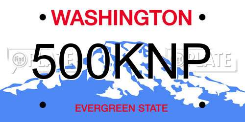 500KNP Washington License Plate