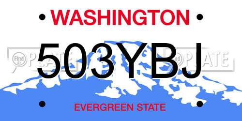 503YBJ Washington License Plate