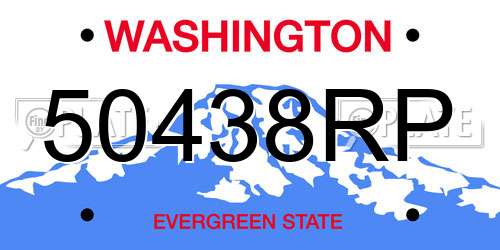 50438RP Washington License Plate