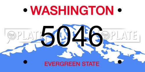 5046 Washington License Plate