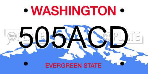 505ACD Washington License Plate