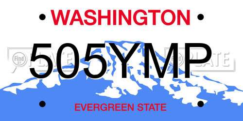 505YMP Washington License Plate