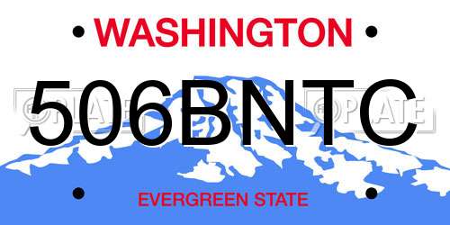 506BNTC Washington License Plate