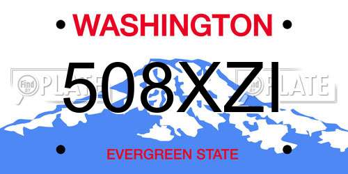 508XZI Washington License Plate