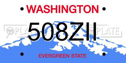 508ZII Washington License Plate