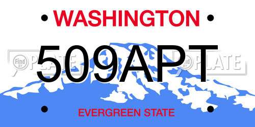 509APT Washington License Plate