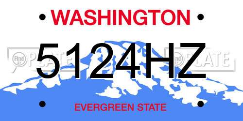 5124HZ Washington License Plate