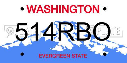 514RBO Washington License Plate