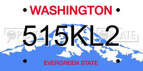 515KL2 Washington License Plate