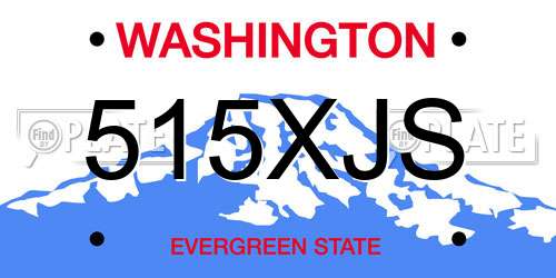 515XJS Washington License Plate