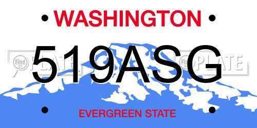 519ASG Washington License Plate