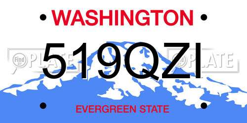 519QZI Washington License Plate