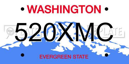 520XMC Washington License Plate