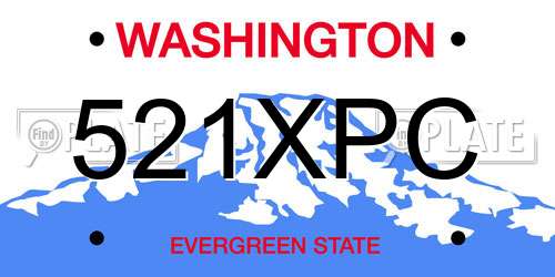 521XPC Washington License Plate