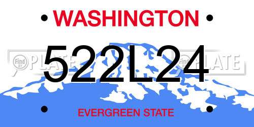 522L24 Washington License Plate