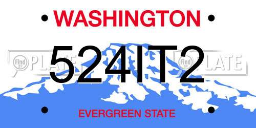 524IT2 Washington License Plate
