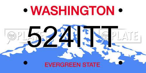 524ITT Washington License Plate