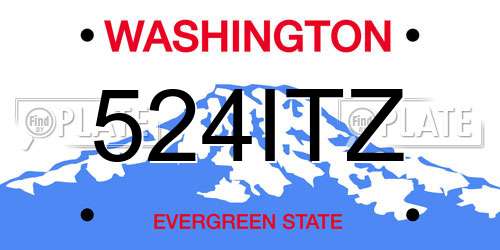 524ITZ Washington License Plate