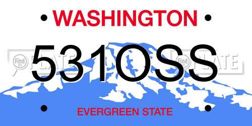 531OSS Washington License Plate