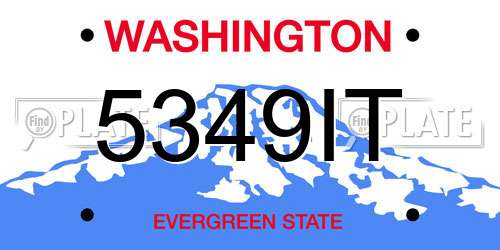 5349IT Washington License Plate