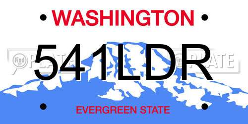 541LDR Washington License Plate