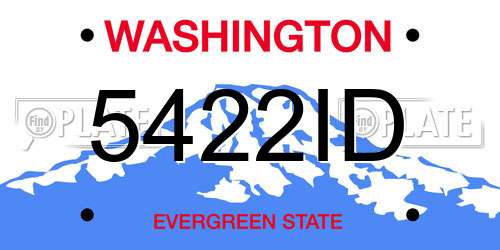5422ID Washington License Plate