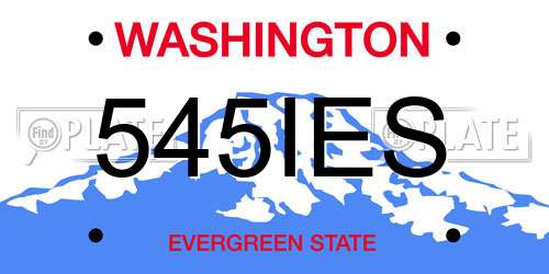 545IES Washington License Plate
