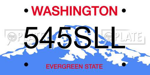 545SLL Washington License Plate