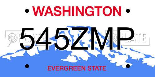 545ZMP Washington License Plate