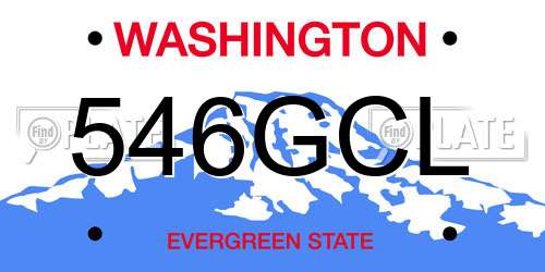 546GCL Washington License Plate
