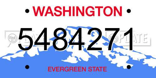 5484271 Washington License Plate