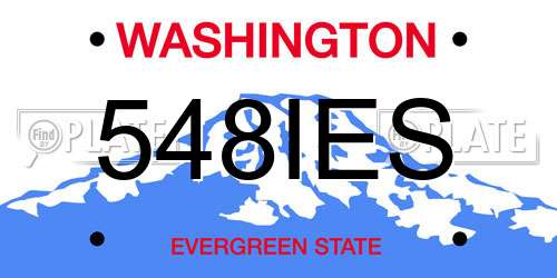 548IES Washington License Plate