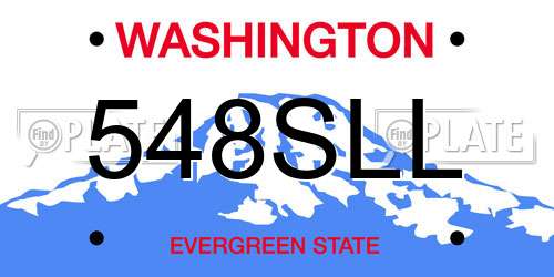 548SLL Washington License Plate