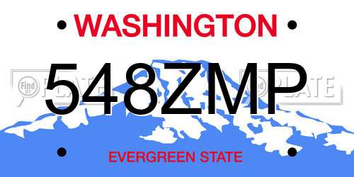 548ZMP Washington License Plate