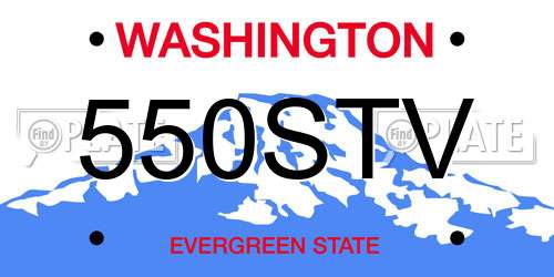 550STV Washington License Plate