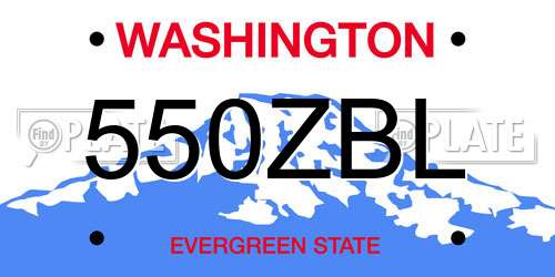 550ZBL Washington License Plate
