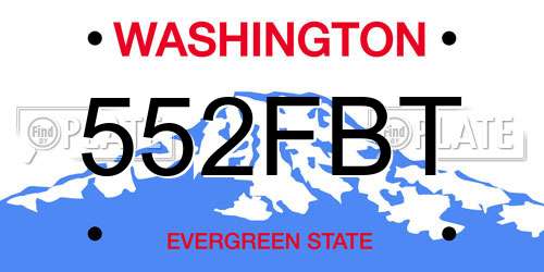 552FBT Washington License Plate