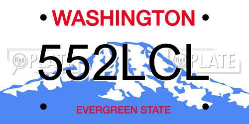 552LCL Washington License Plate