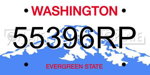 55396RP Washington License Plate