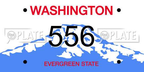 556 Washington License Plate